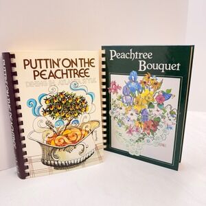 VTG Junior League Atlanta Cookbooks Puttin on the Peachtree &‎ Peachtree Bouquet